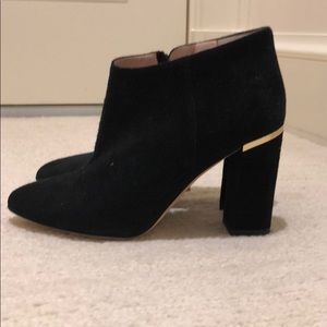 kate spade Shoes - Kate Spade Suede Booties with Gold Trim kate spade Shoes - Kate Spade Suede Booties with Gold Trim